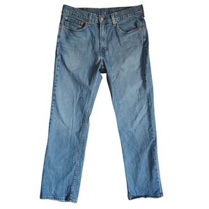Levis 514 Mens 34x30 Straight Fit Blue Denim Jeans